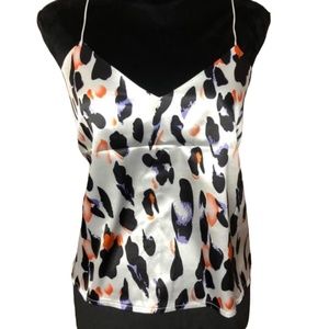 Purple leopard spot sleeveless blouse tank top